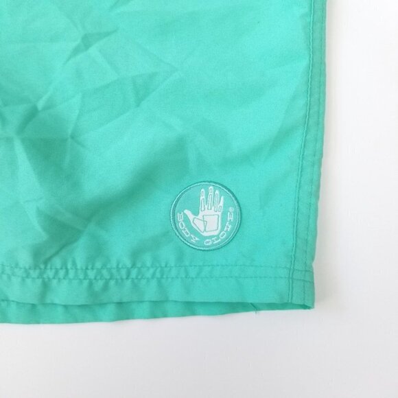 Body Glove 90s Aruba Neon Mint Green 16 Inch Board Shorts Swim Trunks Mens Small - Picture 5 of 5